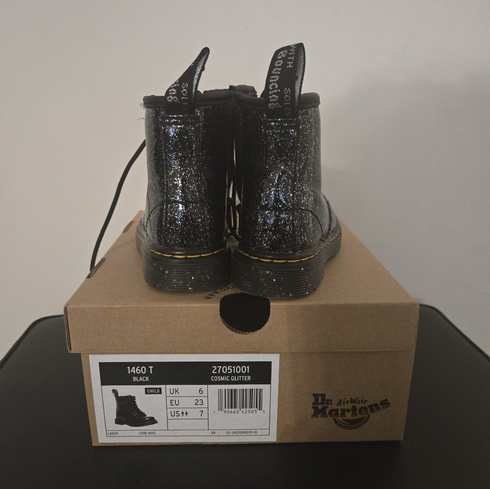 Dr. Martens Black Glitter Boots
